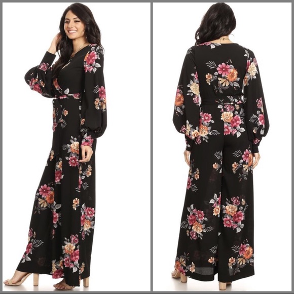 Last 2‼️ @ide Leg Long Sleeve Jumpsuit - Picture 2 of 5